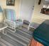 Screened porch with seating and therapeutic hot tub for 2.