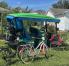 Two Tommy Bahama bikes and two chairs for concerts