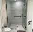 walk-in shower with safety bar